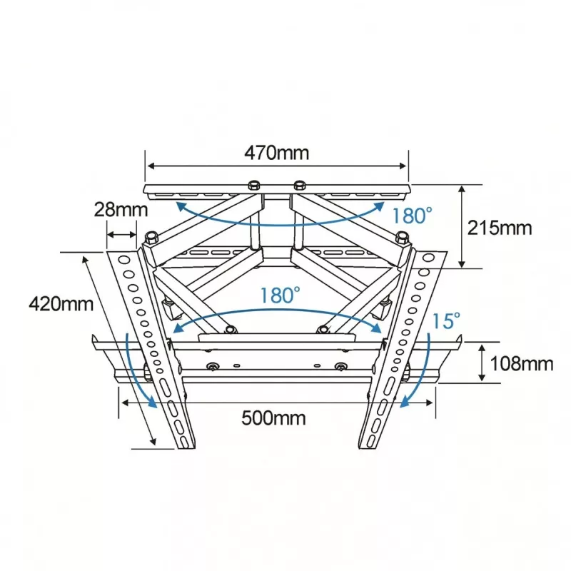 TB TV-Wandhalterung TB-43P 26-55 55 kg VESA 400x400 (TB-43P)