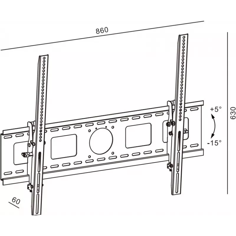 TV-Halterung TB TB-851 für Fernseher bis 100 Zoll, max. Belastung 90 kg, VESA 800x600