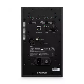 Studiomonitore ADAM AUDIO A4V Schwarz, 2-Wege, 90 W RMS, 4-Zoll-Tieftöner, LED-Display, rackmontierbar