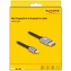 Delock - DisplayPort-Kabel - Mini DisplayPort (M) auf DisplayPort (M) - DisplayPort 1.4 - 3,0 m - Unterstützt 8K 60 Hz - Schwarz, Grau (81093)