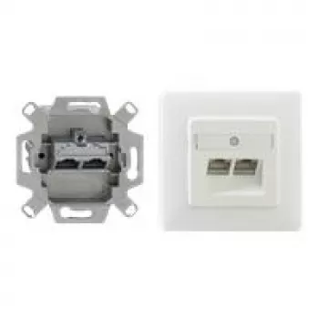 RJ-45 Netzwerkdose Rutenbeck 136112070 Weiß