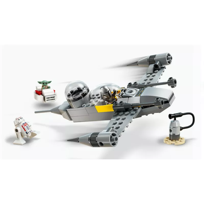 LEGO Star Wars Set 75410 N-1 Starfighter Modell mit 92 Teilen, Minifiguren Mando und Grogu