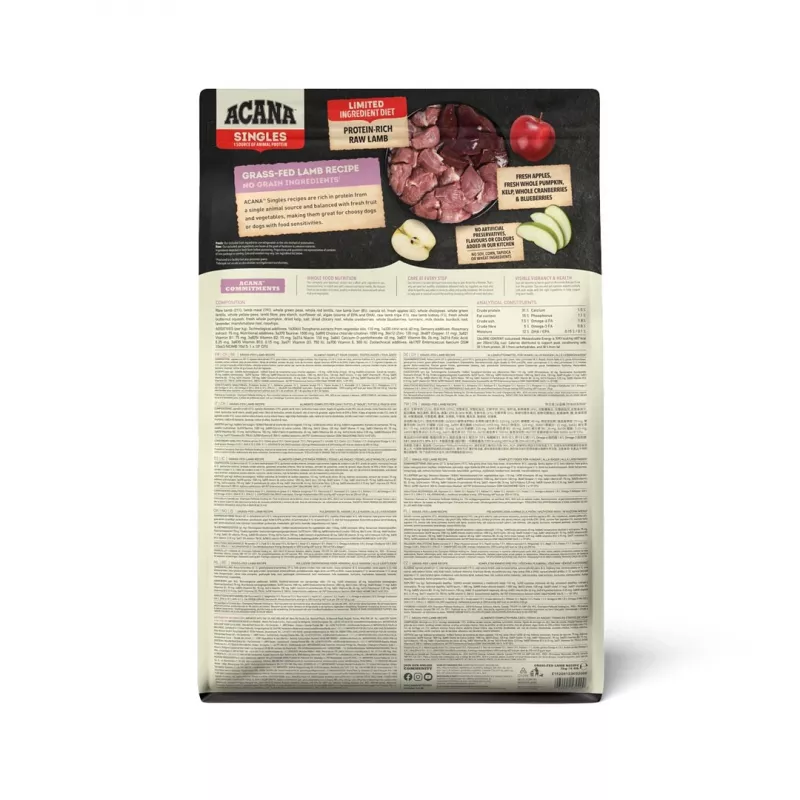 ACANA Singles Grass-Fed Lamb - Trockenfutter für Hunde - 2 kg