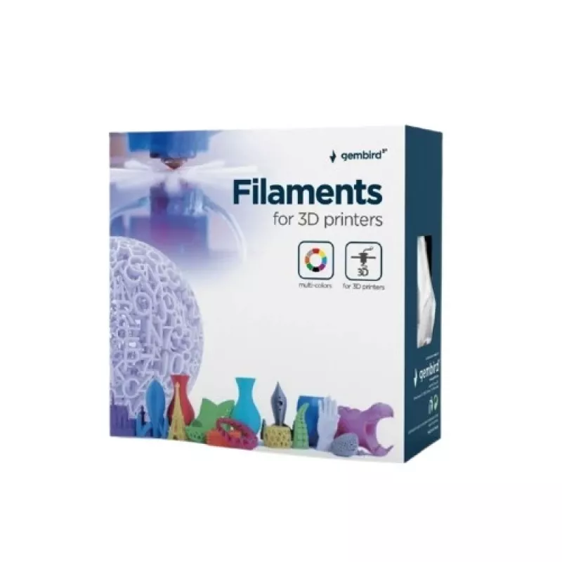 GEMBIRD 3D-Druck-Filament PLA 1,75 mm Weiß 1 kg