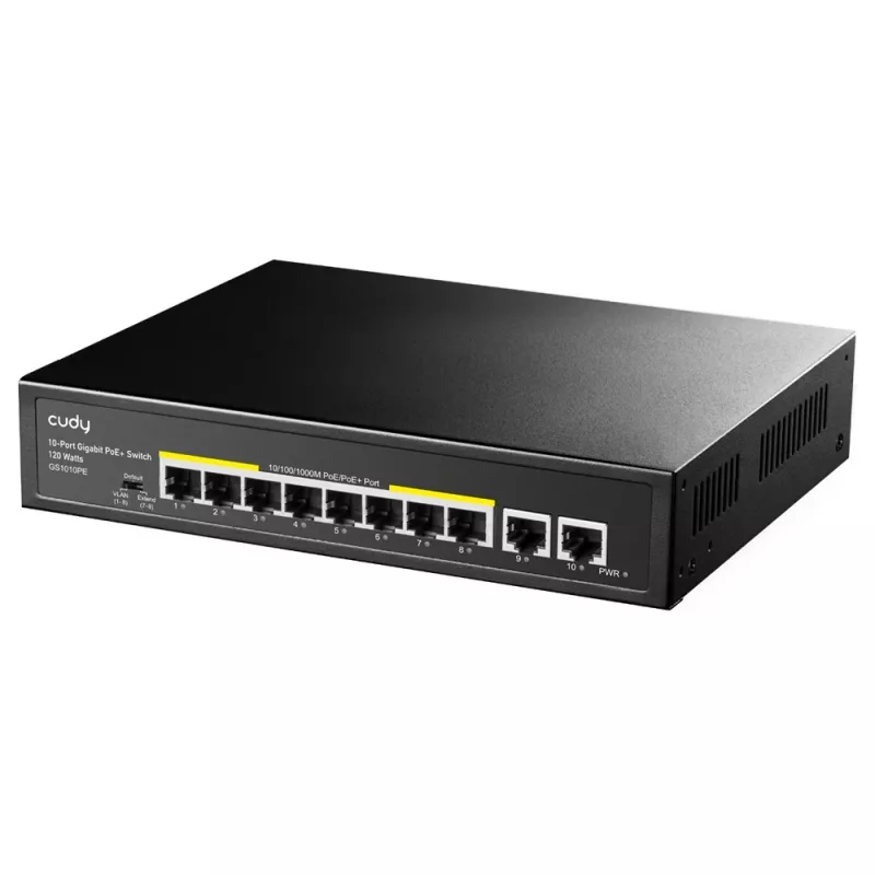 Cudy GS1010PE Netzwerk-Switch Gigabit Ethernet 10 Ports PoE Schwarz