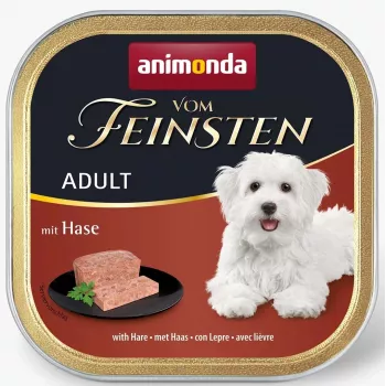 Nassfutter für Hunde animonda ANIMONDA Vom Feinsten MIT KANINCHEN Rind Schwein Kaninchen Adult 150 g, getreidefrei, Mini-Rassen