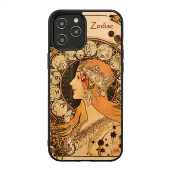 Handyhülle man and wood für iPhone 12 / 12 Pro — Zodiac Schwarz