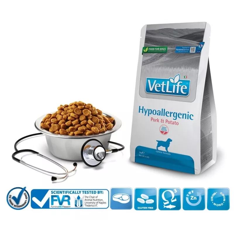 FARMINA Vet Life Hypoallergenic Schwein & Kartoffel - Trockenfutter für Hunde - 2 kg