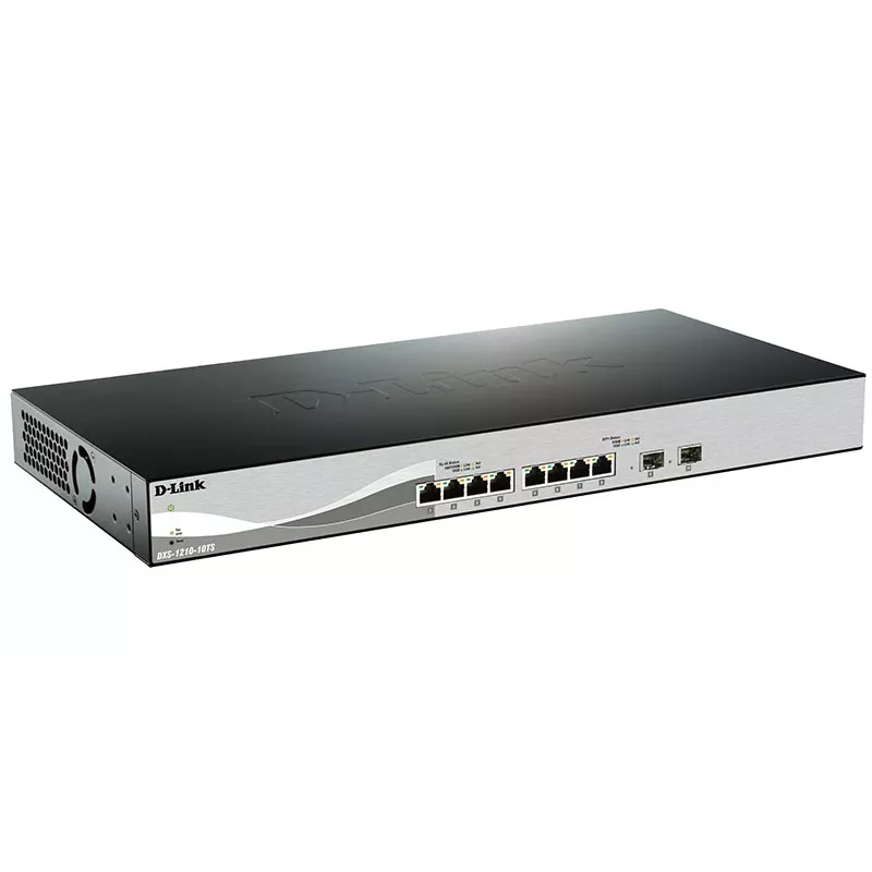 D-Link DXS-1210-10TS Managed L2/L3 10G Ethernet (100/1000/10000) 1U Schwarz, Silber