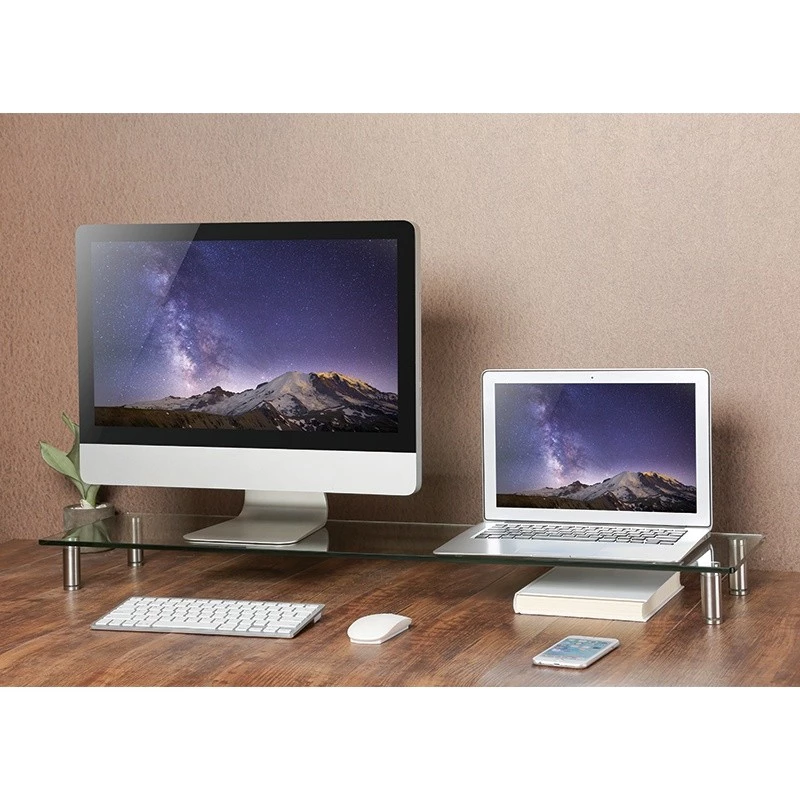 Monitorerhöhung mit Glasplatte 1000 mm lang