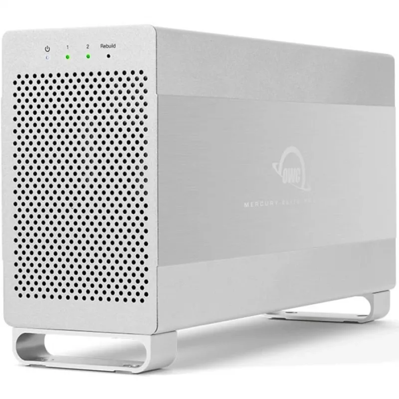 OWC Mercury Elite Pro Dual Weiß – externes Gehäuse für 2× 3,5-Zoll-SATA-Festplatten, RAID 0/1/SPAN, USB Typ‑B