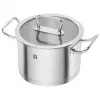 Kochtopfset ZWILLING 65120-005-0 — 5-teilige Edelstahltöpfe, Deckel, ofen- und spülmaschinenfest, Antihaftbeschichtung, max. 200°C