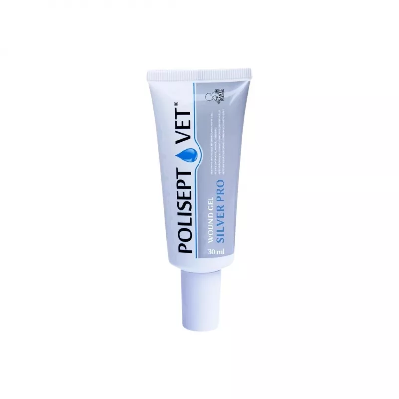 Wundgel JM Sante Polisept Vet Silver Pro 30 ml – topische Wundpflege für Hunde und Katzen, 30-ml-Tube