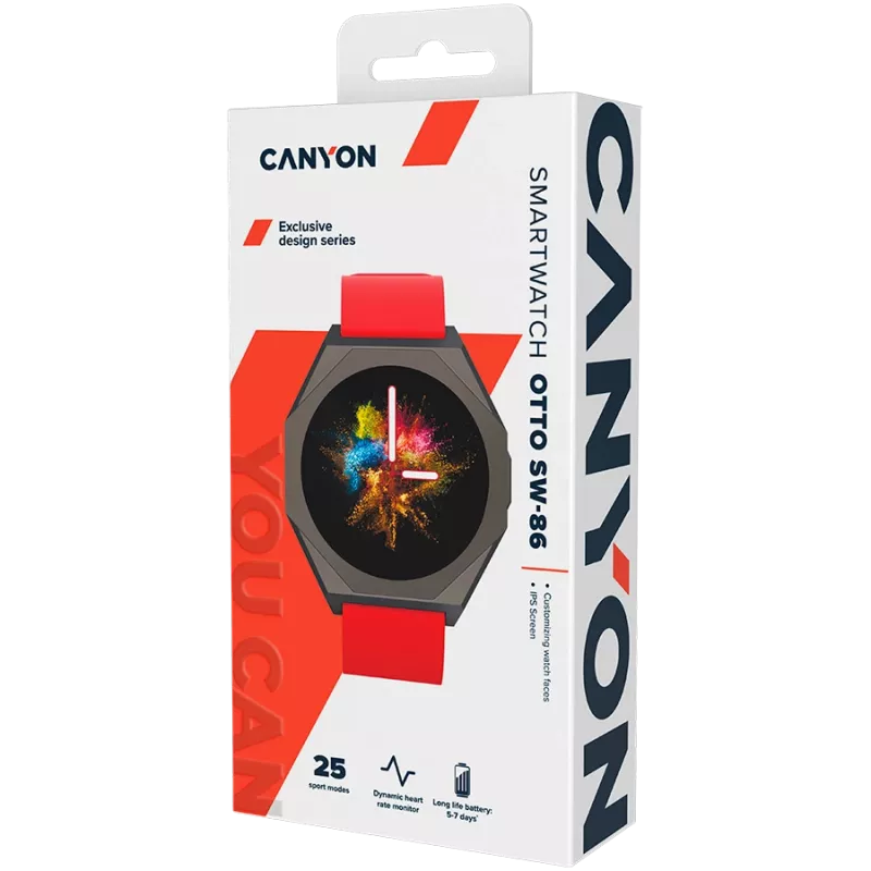 CANYON Smartwatch Otto SW-86 Rot