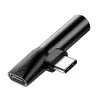 Baseus Audio Adapter USB-C auf Miniklinke 3,5 mm + USB-C (schwarz)