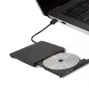 Externes DVD‑RW-Laufwerk QOLTEC 51857 — USB 3.0, SATA-Schnittstelle, DVD±R 8x, DVD±RW 4x, DVD‑RAM 5x, CD 24x, schwarz