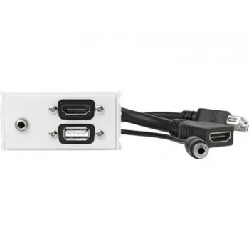 Vivolink WI221281 Steckdose HDMI + USB A + 3,5 mm Weiß