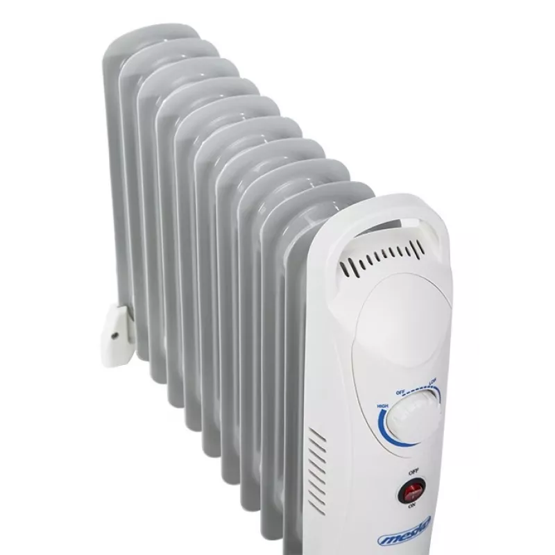 Mesko MS 7806 elektrischer Heizlüfter Ölgefüllter Radiator, Innenbereich, Weiß, 1200 W