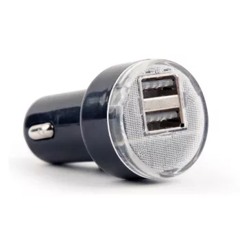 Auto-Ladegerät Gembird EG-U2C2A-CAR-02, 12–24V Eingang, 5V/2,1A Ausgang, 2× USB 2.0, schwarz
