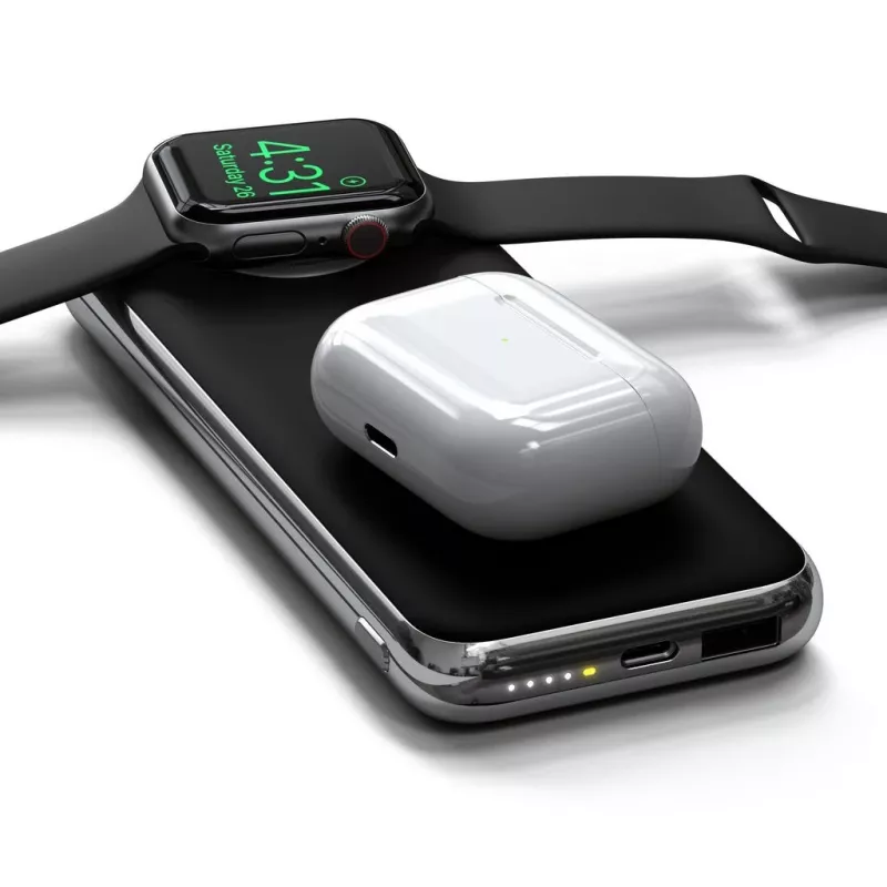 Satechi Quatro kabellose Powerbank ST-UC10WPBM, 10000 mAh, Schwarz