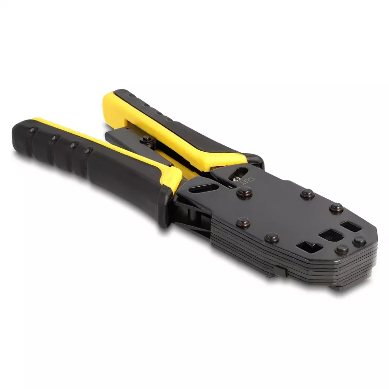 DeLOCK Universal-Crimpzange mit Abisolierer für 10P 8P 6P 4P Modularstecker