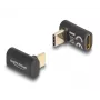 DeLOCK Adapter USB 40 Gbps USB Type-C PD 3.0 100 W Stecker auf Buchse abgewinkelt 8K 60 Hz