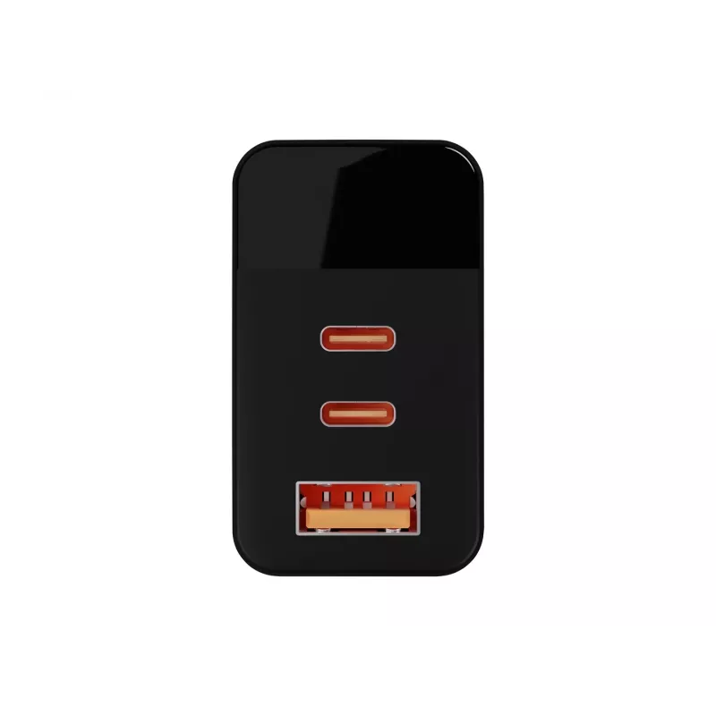 LCD-Wandladegerät USB-Steckdose + USB-Cx2 PD 65W GAN schwarz Wattmeter
