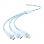 USB 2.0 A auf 3-in-1 3A Kabel Vention CTPLG 1,5 m blau – Daten und Laden