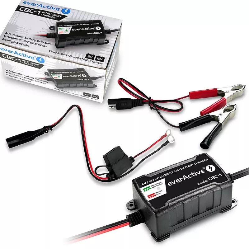 Autobatterie-Ladegerät everActive CBC1 6V/12V