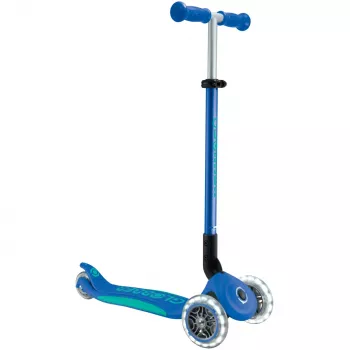 Primo Foldable Plus Lights, Scooter dunkelblau/türkis