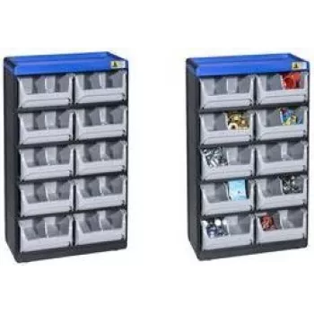 Kleinteilemagazin allit VarioPlus Pro 53/20 B x H T 300 525, modulares Lagerbehältersystem