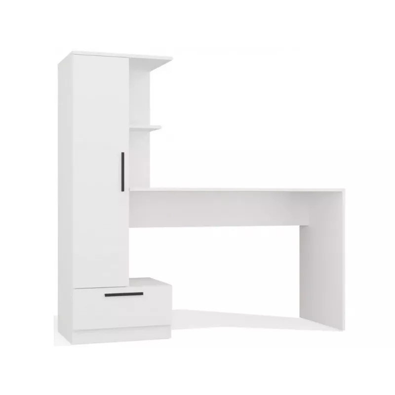 Cosmo Schreibtisch + Regal Set, weiß