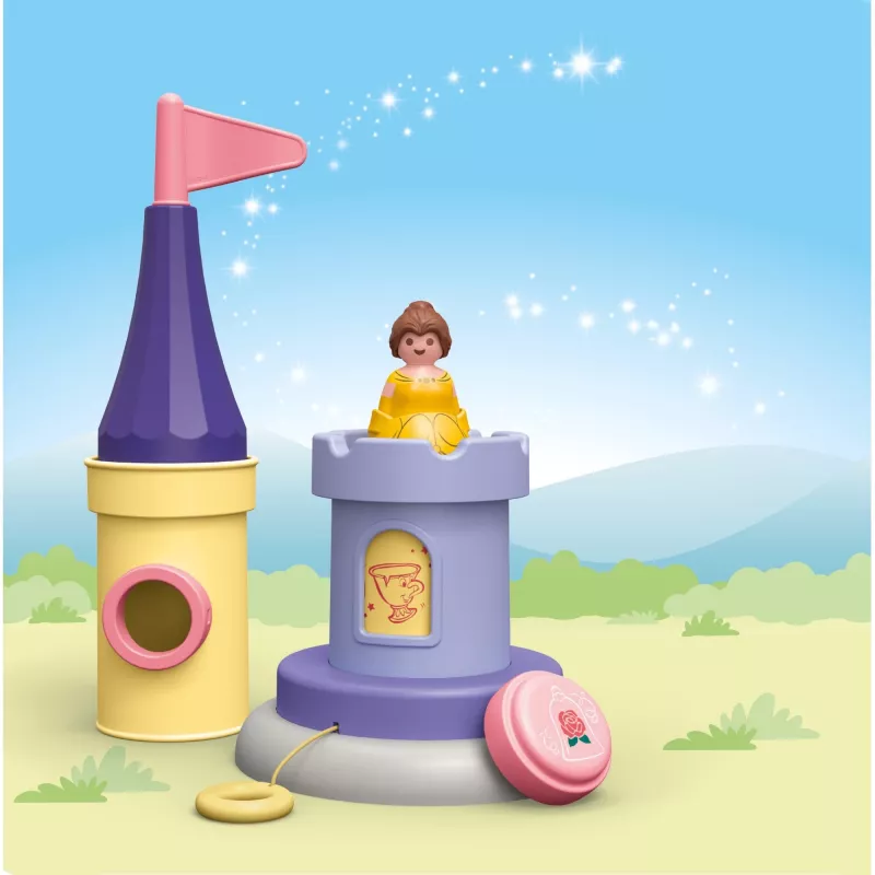 PLAYMOBIL JUNIOR & Disney: Belles Spielturm mit Sound | Spielset für Kleinkinder 1-3