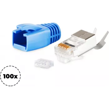 Drahtstecker RJ-45 ShiverPeaks 72067-100B Blau