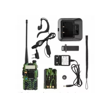 Tragbares Zwei-Wege-Funkgerät Baofeng UV-5R 5W HT Camo — Dualband FM, 5 W, 1800 mAh Batterie