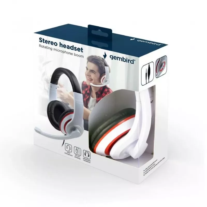 Headset Gembird MHS-03-WTRDBK