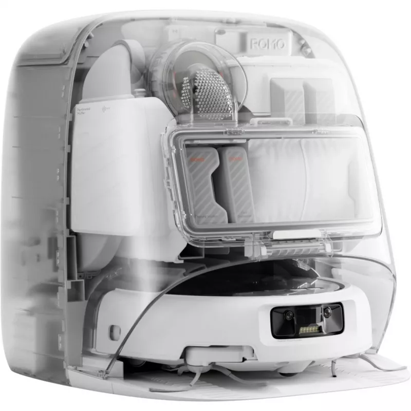 Staubsaugerroboter mit Wischfunktion DJI ROMO P (Wassertank-Version) — Grau/Weiß, 0,26 l Staub, 4 l Frischwasser / 3,2 l Schmutzwasser, 5000 mAh Batterie
