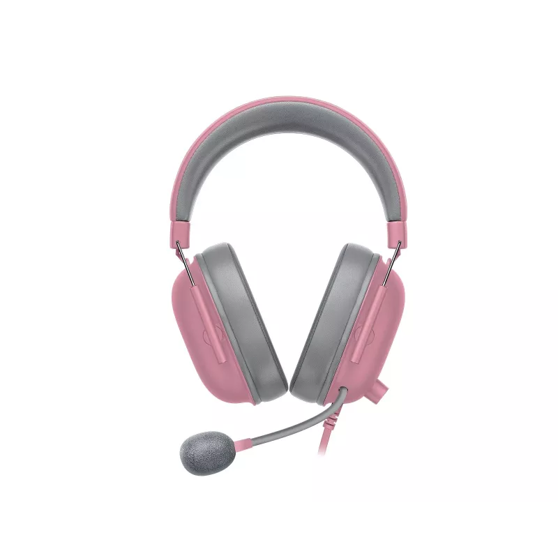 Headset Razer Schwarzshark V2 X kabelgebundenes binaurales Gaming-Headset, 3,5 mm, virtuelles 7.1, 32 Ω, Schaumstoff-Ohrpolster, pink