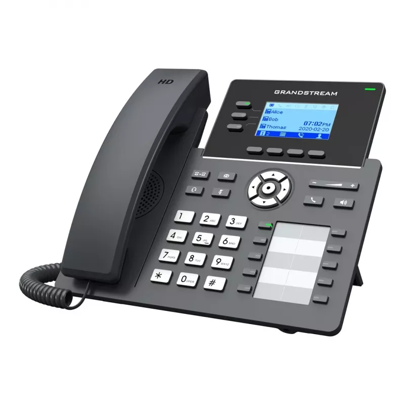 Grandstream Networks GRP2604P IP-Telefon Schwarz 3 Leitungen LCD