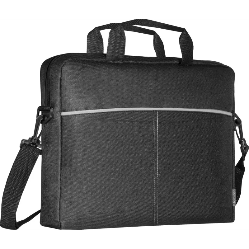 Laptoptasche DEFENDER Lite 39,6 cm (15,6 Zoll) Schwarz/Grau, Polyester, Reißverschluss, Tragegriff, abnehmbarer Schultergurt