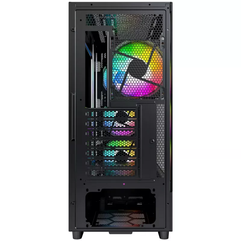 PC-Gehäuse Montech X5 Midi Tower Schwarz ATX 3x 140-mm-Lüfter