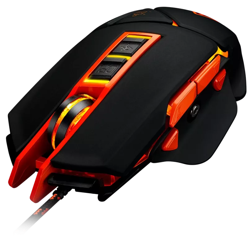 CANYON Maus Hazard GM-6 LED Kabelgebunden Schwarz Orange
