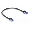 Netzwerkkabel DeLOCK RJ45 Cat.6A S/FTP schlank 0.25m Schwarz
