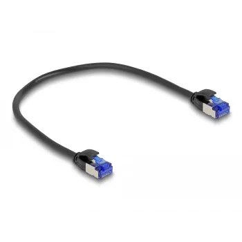 Netzwerkkabel DeLOCK RJ45 Cat.6A S/FTP schlank 0.25m Schwarz