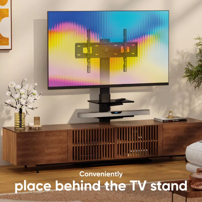 TV-Standfuß ONKRON TS5550-B für 32–65 Zoll (81,3–165,1 cm), max. Belastung 30 kg, VESA 100x100–600x400, Höhe 880–1080 mm, schwenkbar ±25°