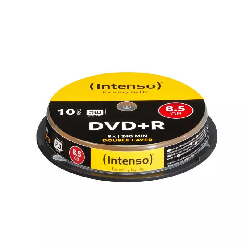 Intenso - 10 x DVD+R DL - 8,5 GB 8x - Spindel - Speichermedium (4311142)