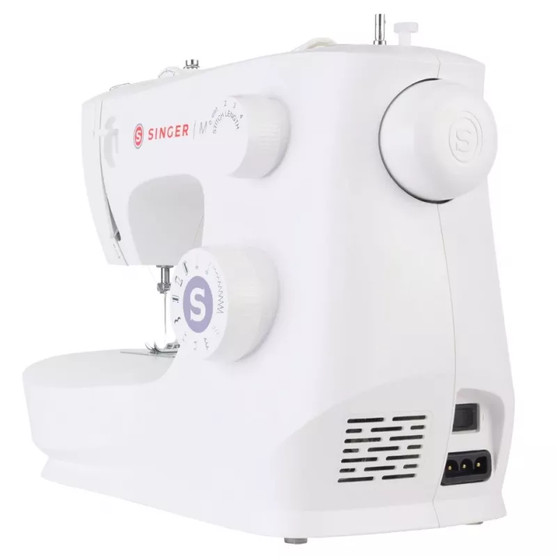 Mechanische SINGER-Nähmaschine M2505 – 10 Stiche, automatisches Knopfloch, Freiarm, weiß