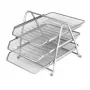 Horizontale Ablage Forpus 3-teilig silber, perforiertes Metall 1002-021
