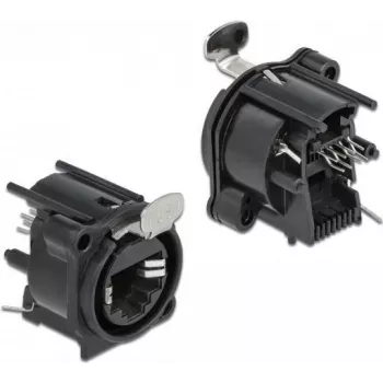 DeLOCK D-Typ-Modul RJ45-Buchse zum Löten Schwarz Buchse 25 mm