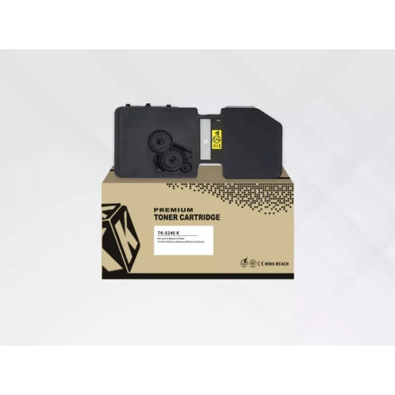 Kompatible Tonerkartusche HYB für Kyocera TK-5240K — Schwarz, Laserdrucker, passend für ECOSYS P5026Cdw/P5026Cdn/M5526Cdw/M5526Cdn